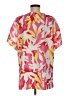 Crosby 100% Polyester Tropical Pink Short Sleeve Blouse Size M - photo 2