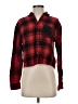 Express Plaid Red Long Sleeve Button-Down Shirt Size XS - photo 1