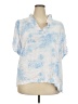 Crown & Ivy Blue Short Sleeve Blouse Size 3X - photo 1
