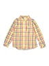 Hanna Andersson Plaid Yellow Long Sleeve Button-Down Shirt Size 120 cm / US 6X - photo 1