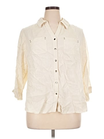 Coral Bay 3/4 Sleeve Button-Down Shirt (view 1)