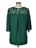 Octavia 100% Polyester Green 3/4 Sleeve Blouse Size L - photo 2