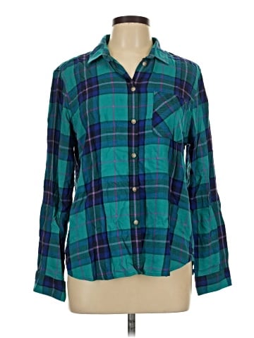 American Eagle Outfitters Long Sleeve Button-Down Shirt (view 1)