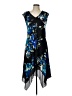 Luxology Floral Blue Cocktail Dress Size 10 - photo 1
