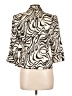 Alex Evenings 100% Polyester Animal Print Ivory 3/4 Sleeve Blouse Size L (petite) - photo 2