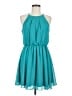Iz Byer 100% Polyester Solid Teal Cocktail Dress Size M - photo 1