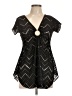 rue21 Black Short Sleeve Blouse Size L - photo 1