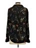 Worthington 100% Polyester Floral Black Long Sleeve Blouse Size S - photo 2