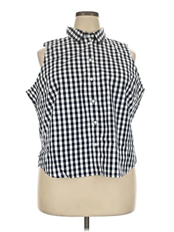 J.Crew Factory Store Sleeveless Button-Down Shirt (view 1)