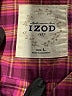 IZOD Checkered-gingham Burgundy Long Sleeve Button-Down Shirt Size L - photo 7