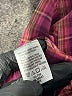 IZOD Checkered-gingham Burgundy Long Sleeve Button-Down Shirt Size L - photo 8