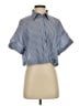 Zara Stripes Blue Short Sleeve Blouse Size S - photo 1