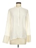 Point Sur 100% Silk Ivory Long Sleeve Silk Top Size M - photo 1