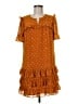 Point Sur 100% Polyester Orange Casual Dress Size 6 - photo 1