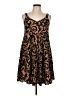 Unbranded Paisley Brown Casual Dress Size L (estimated) - photo 1