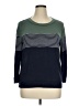 Market and Spruce Color Block Green Pullover Sweater Size XL - photo 1