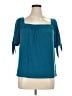 MICHAEL Michael Kors Teal Short Sleeve Blouse Size XL - photo 1