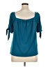 MICHAEL Michael Kors Teal Short Sleeve Blouse Size XL - photo 2