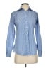 Ann Taylor Stripes Blue Long Sleeve Button-Down Shirt Size 0 - photo 1