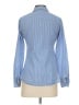 Ann Taylor Stripes Blue Long Sleeve Button-Down Shirt Size 0 - photo 2