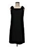 Aqua Solid Black Casual Dress Size M - photo 1