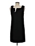 Aqua Solid Black Casual Dress Size M - photo 2