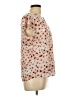 Calvin Klein 100% Polyester Floral Pink Short Sleeve Blouse Size L (estimated) - photo 4