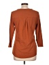 MULTIPLES Solid Brown 3/4 Sleeve T-Shirt Size L - photo 2