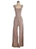 Magic Fit Solid Brown Gray Jumpsuit Size S - photo 1
