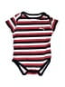 Puma 100% Cotton Stripes Red Short Sleeve Onesie Size 6-9 mo - photo 1
