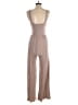 Magic Fit Solid Brown Gray Jumpsuit Size S - photo 2