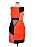 Tabitha 100% Cotton Color Block Orange Cocktail Dress Size 12 - photo 1