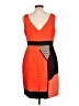 Tabitha 100% Cotton Color Block Orange Cocktail Dress Size 12 - photo 2