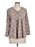 Fun2Fun 100% Polyester Brown 3/4 Sleeve Blouse Size L - photo 1