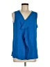 T Tahari 100% Polyester Blue Sleeveless Blouse Size M - photo 1