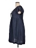Roxy 100% Cotton Solid Blue Casual Dress Size XL - photo 5