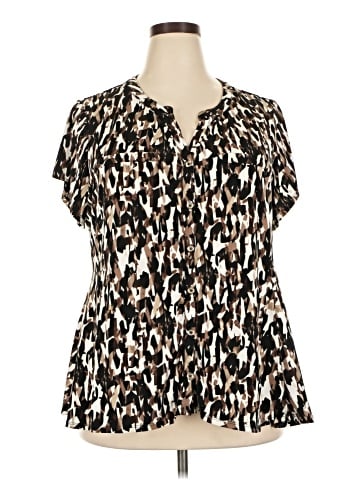 Dana Buchman Short Sleeve Blouse (view 1)