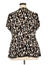 Dana Buchman Animal Print Brown Short Sleeve Blouse Size 2X - photo 2