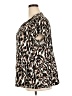 Dana Buchman Animal Print Brown Short Sleeve Blouse Size 2X - photo 5