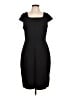 Nine West Solid Black Casual Dress Size L - photo 1