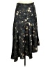 Vince. 100% Polyester Floral Black Casual Skirt Size 8 - photo 2