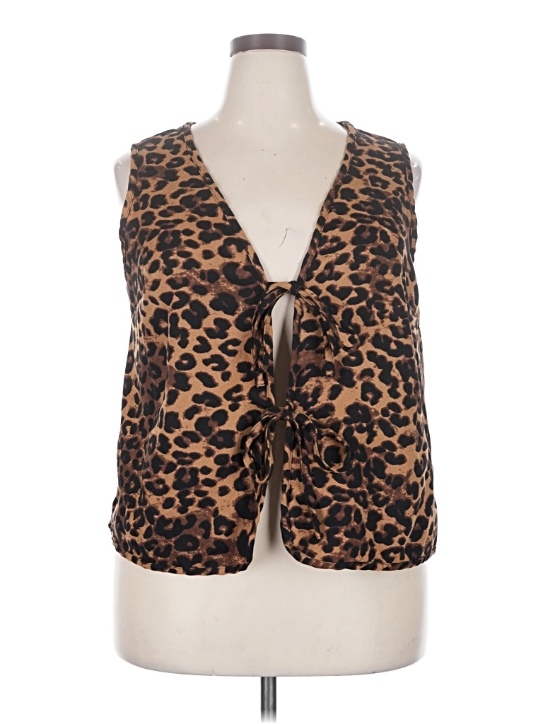 Pre-owned Shein Curve Cardigan Sweater In Brown