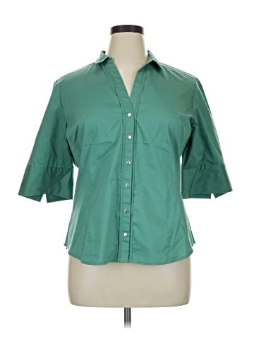7th Avenue Design Studio New York & Company 3/4 Sleeve Button-Down Shirt (view 1)