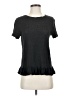 J.Crew 100% Linen Solid Black Short Sleeve Top Size S - photo 1