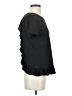 J.Crew 100% Linen Solid Black Short Sleeve Top Size S - photo 4