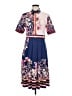 Dalia Macphee 100% Polyester Blue Casual Dress Size M - photo 1
