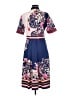 Dalia Macphee 100% Polyester Blue Casual Dress Size M - photo 2