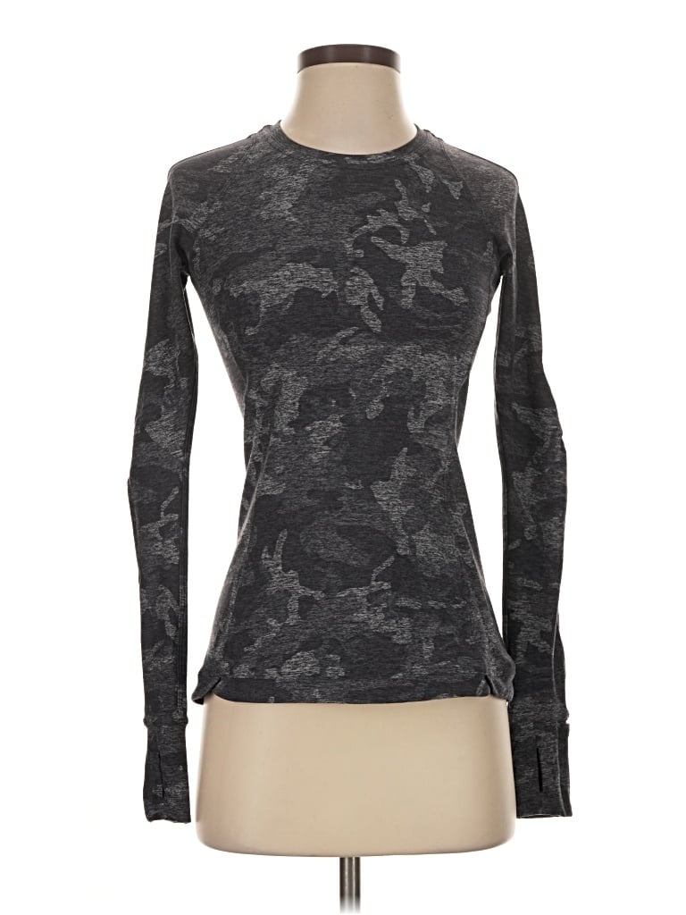 Pre-owned Lululemon Athletica Long Sleeve T-shirt In Gray