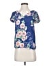 Maeve Blue Short Sleeve Blouse Size 4 - photo 1