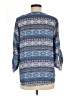Charming Charlie 100% Polyester Blue 3/4 Sleeve Blouse Size M - photo 2